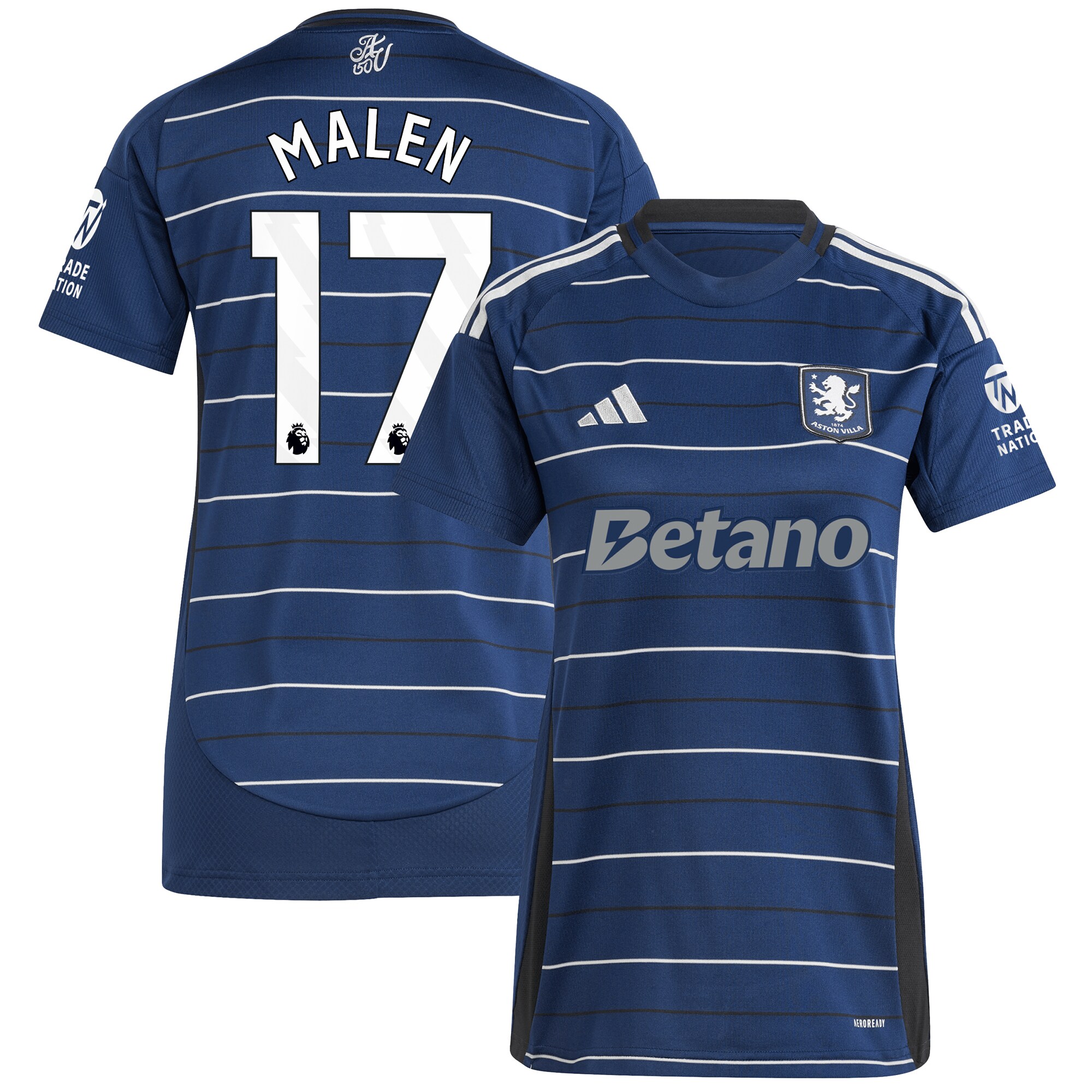 aston villa adidas third shirt 2024-25 – womens with malen 17 printing Collection | Aston Villa Fan Shop