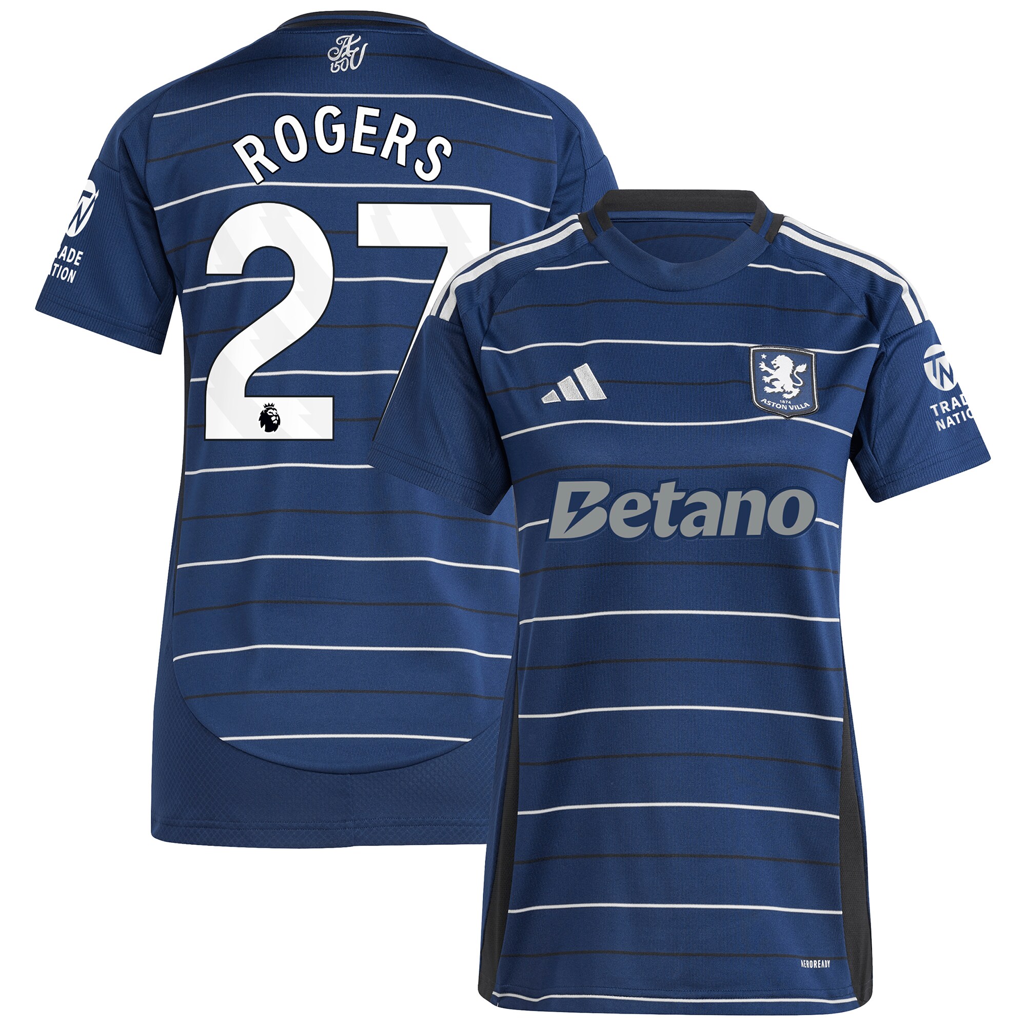 aston villa adidas third shirt 2024-25 – womens with rogers 27 printing Collection | Aston Villa Fan Shop