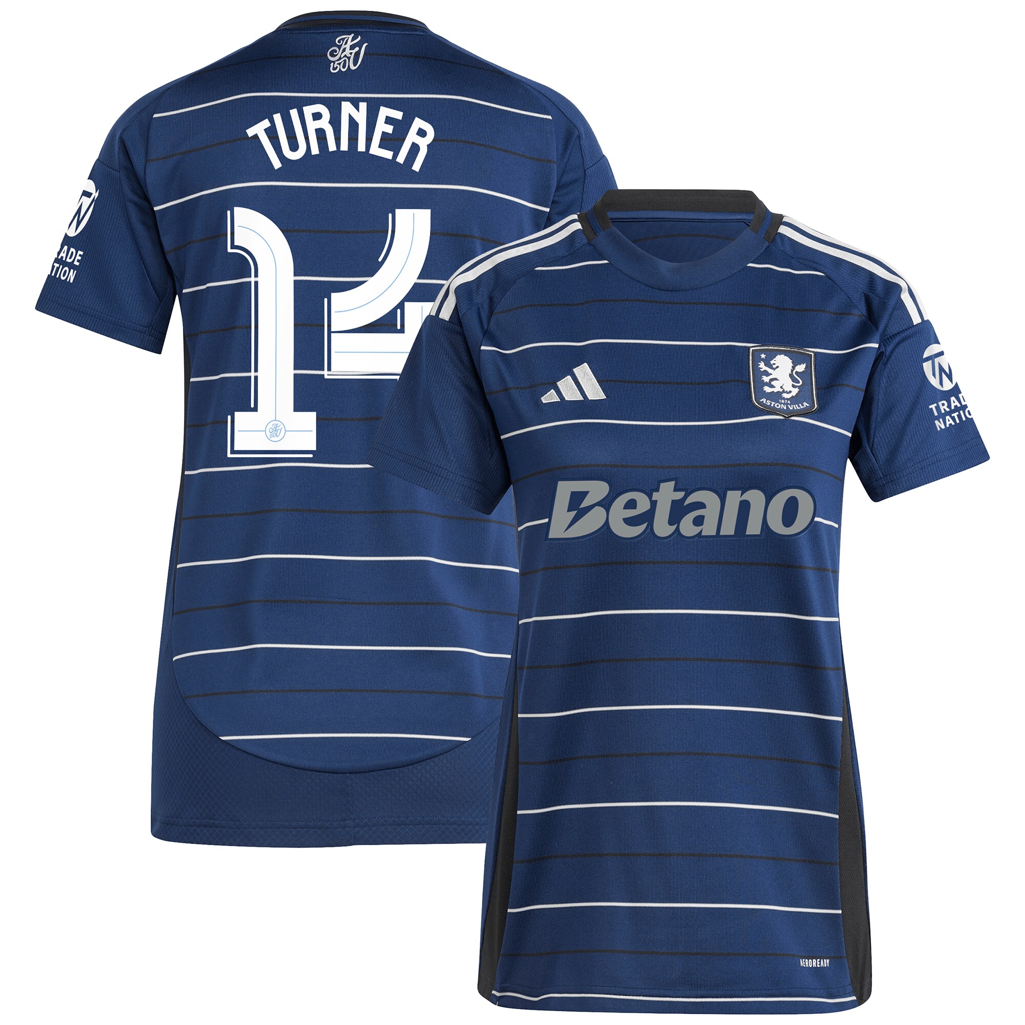 aston villa adidas third shirt 2024-25 – womens with turner 14 cup printing Collection | Aston Villa Fan Shop