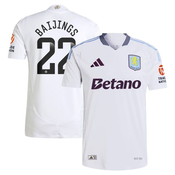 aston villa adidas wsl away authentic shirt 2024-25 with baijings 22 printing Collection | Aston Villa Fan Shop