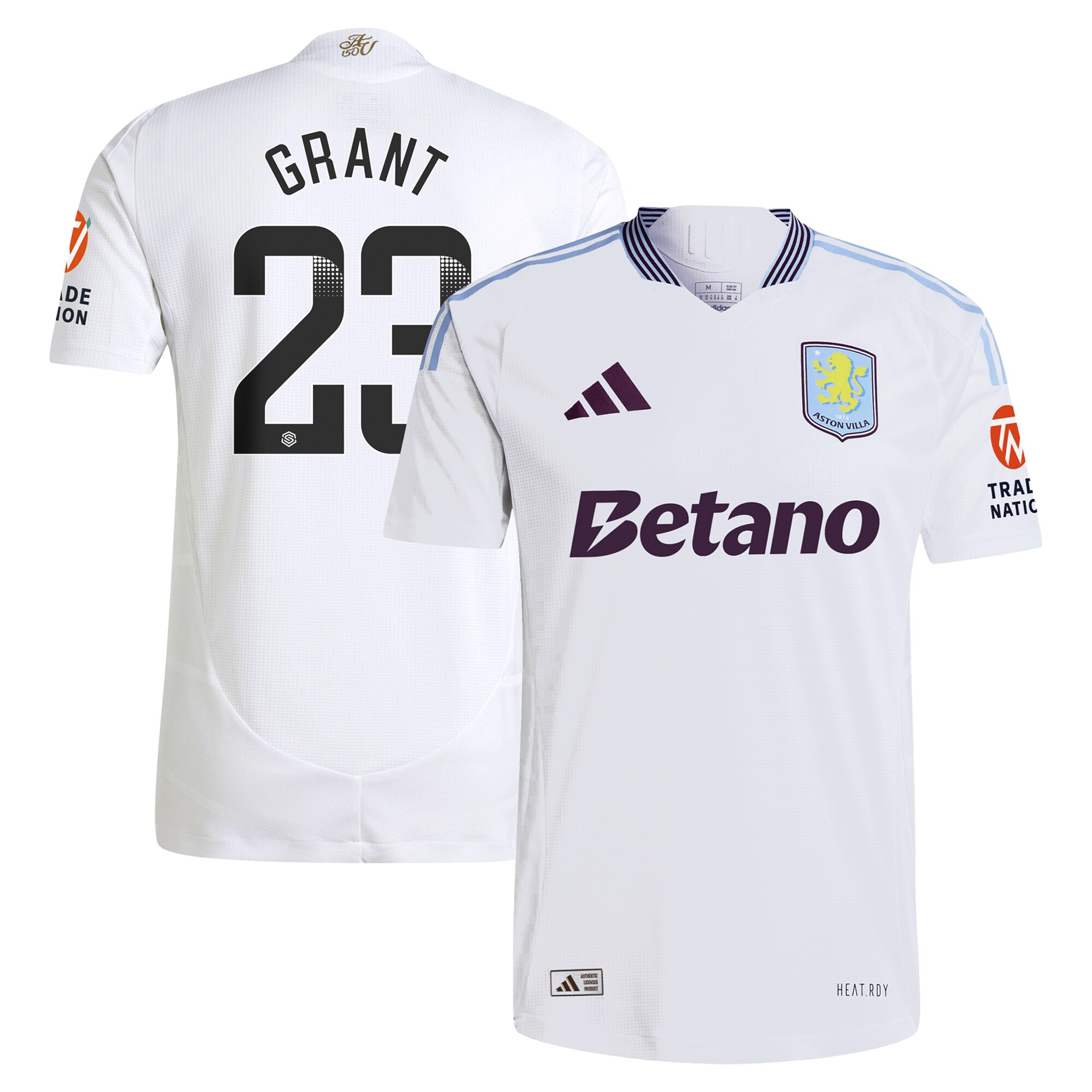 aston villa adidas wsl away authentic shirt 2024-25 with grant 23 printing Collection | Aston Villa Fan Shop