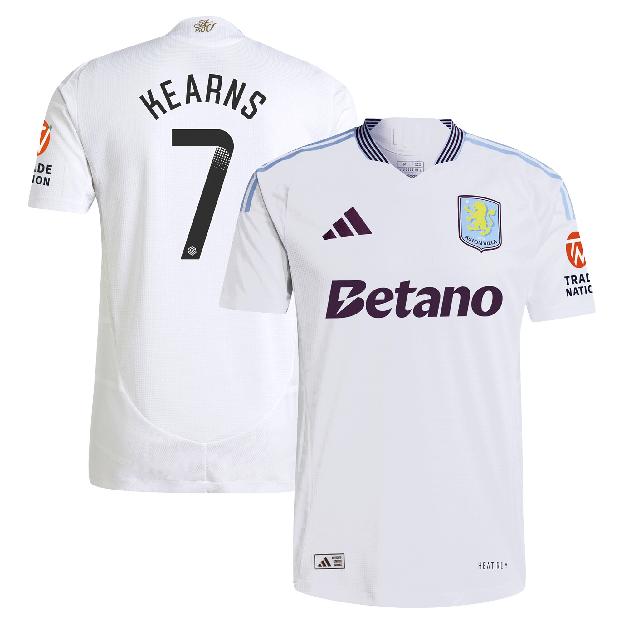 aston villa adidas wsl away authentic shirt 2024-25 with kearns 7 printing Collection | Aston Villa Fan Shop