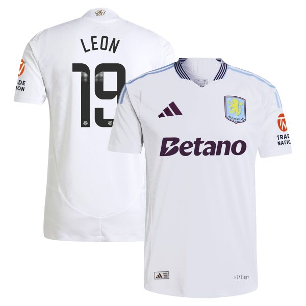 aston villa adidas wsl away authentic shirt 2024-25 with leon 19 printing Collection | Aston Villa Fan Shop