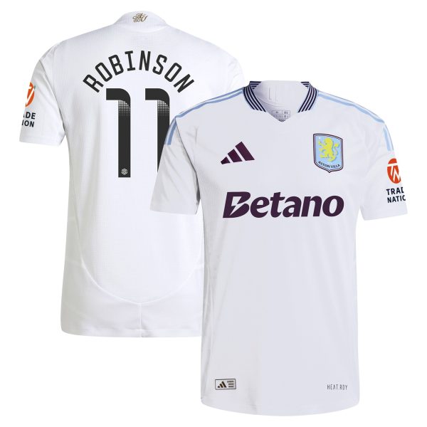 aston villa adidas wsl away authentic shirt 2024-25 with robinson 11 printing Collection | Aston Villa Fan Shop