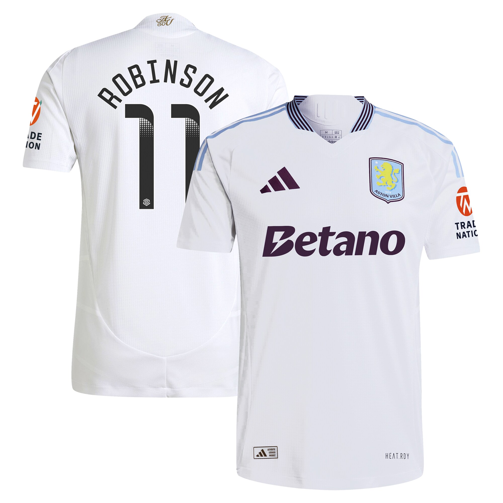 aston villa adidas wsl away authentic shirt 2024-25 with robinson 11 printing Collection | Aston Villa Fan Shop