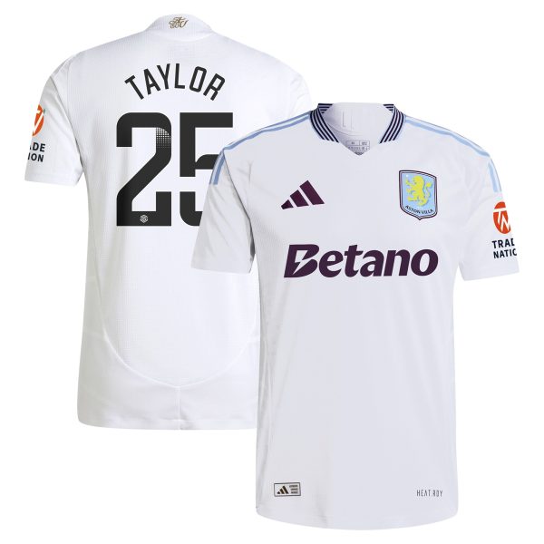 aston villa adidas wsl away authentic shirt 2024-25 with taylor 25 printing Collection | Aston Villa Fan Shop