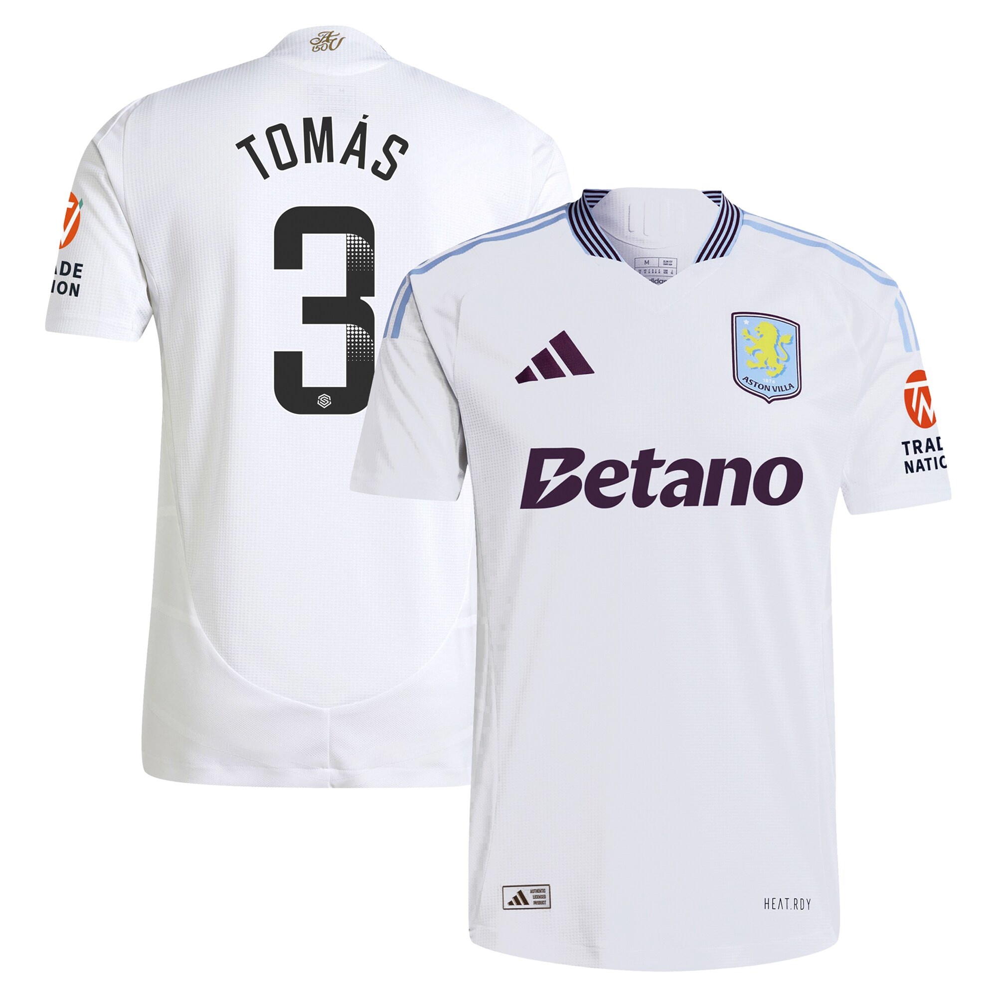 aston villa adidas wsl away authentic shirt 2024-25 with tomás 3 printing Collection | Aston Villa Fan Shop