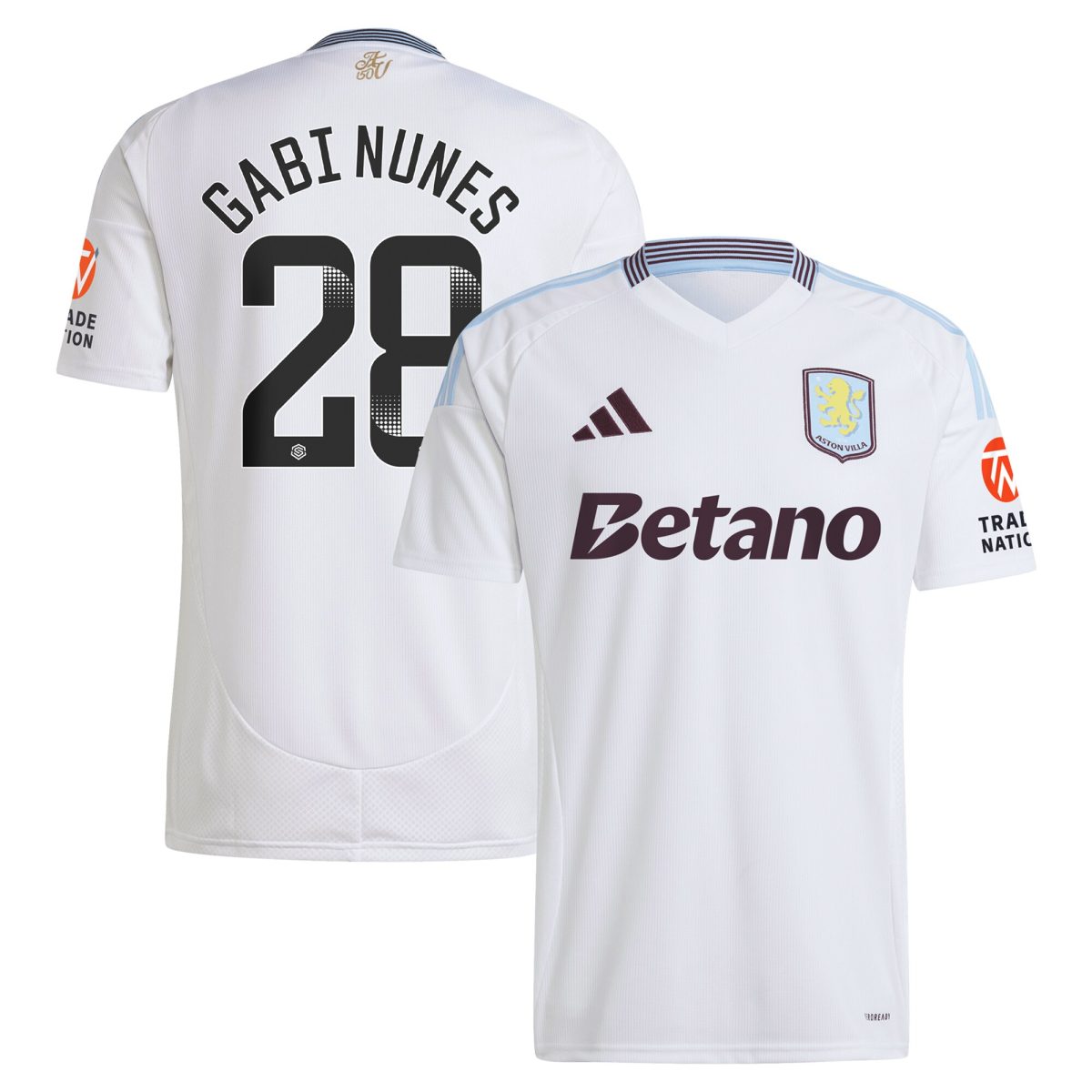 aston villa adidas wsl away shirt 2024-25 with gabi nunes 28 printing Collection | Aston Villa Fan Shop