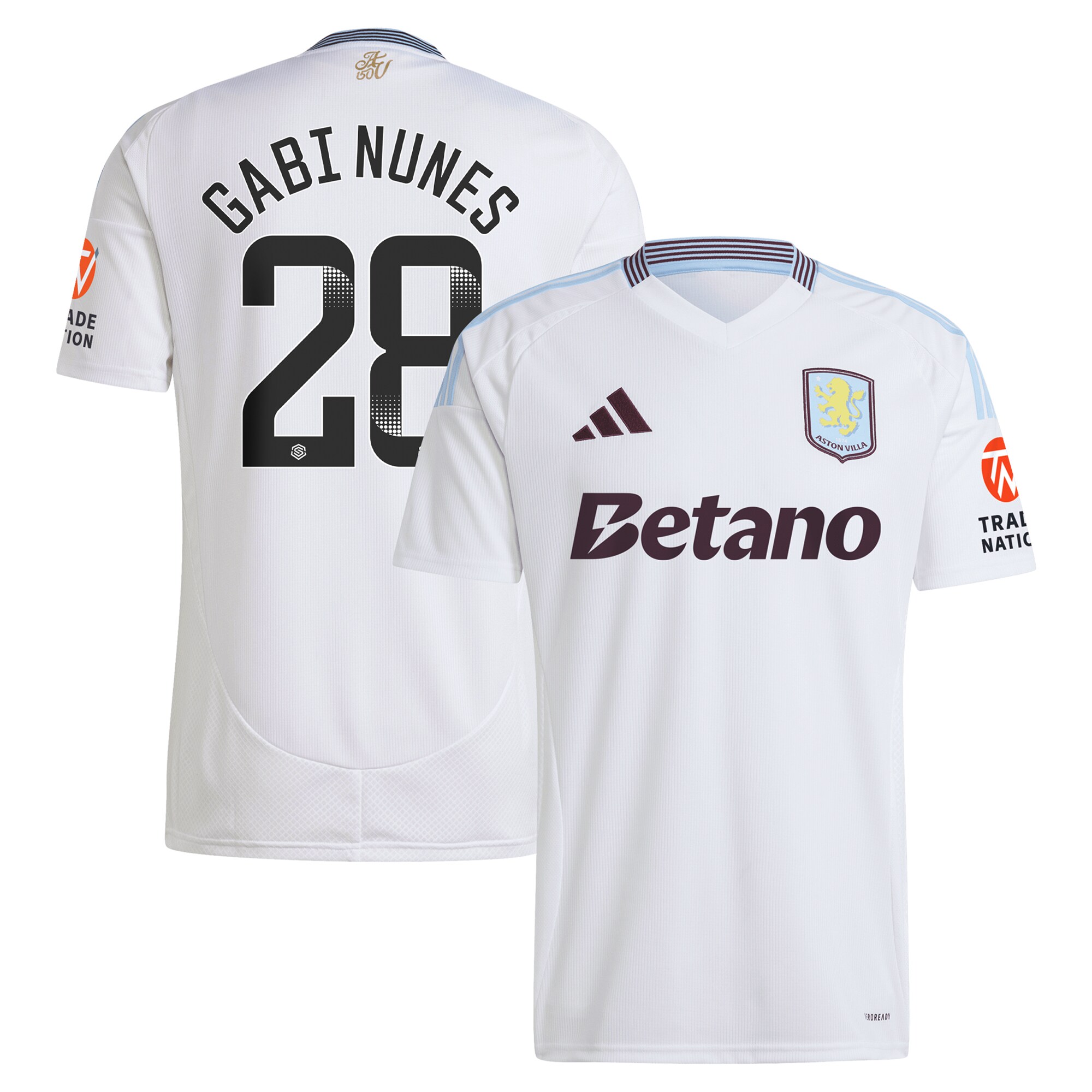 aston villa adidas wsl away shirt 2024-25 with gabi nunes 28 printing Collection | Aston Villa Fan Shop