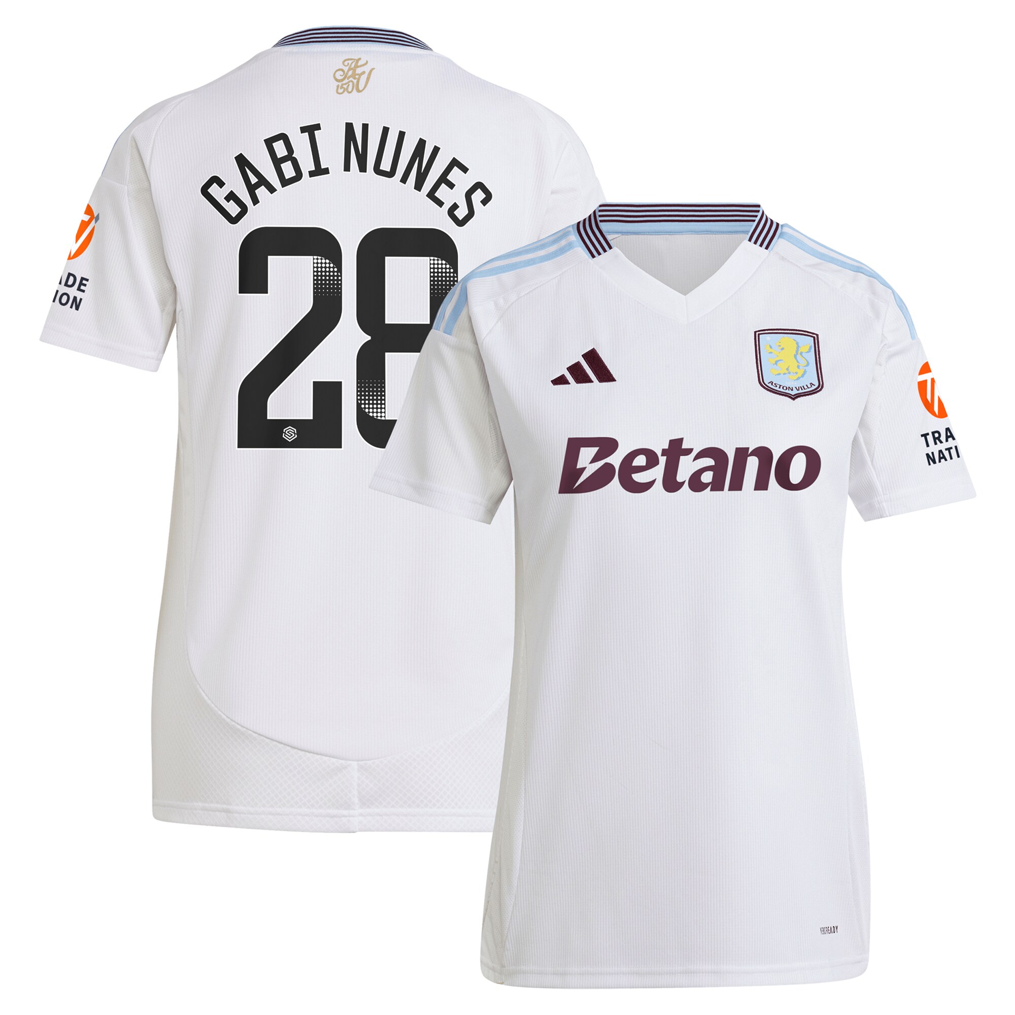 aston villa adidas wsl away shirt 2024-25 – womens with gabi nunes 28 printing Collection | Aston Villa Fan Shop