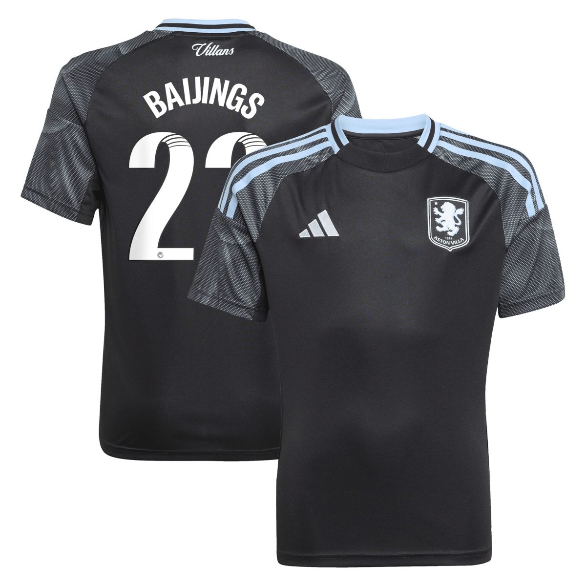 aston villa adidas wsl away shirt 2025-26 – kids with baijings 22 printing Collection | Aston Villa Fan Shop