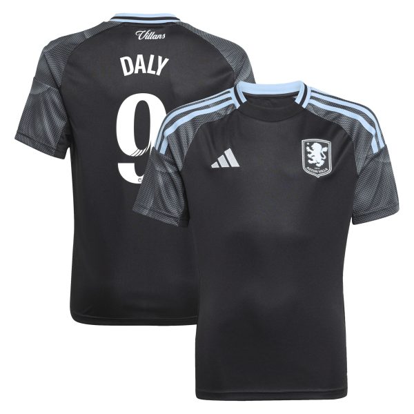 aston villa adidas wsl away shirt 2025-26 – kids with daly 9 printing Collection | Aston Villa Fan Shop