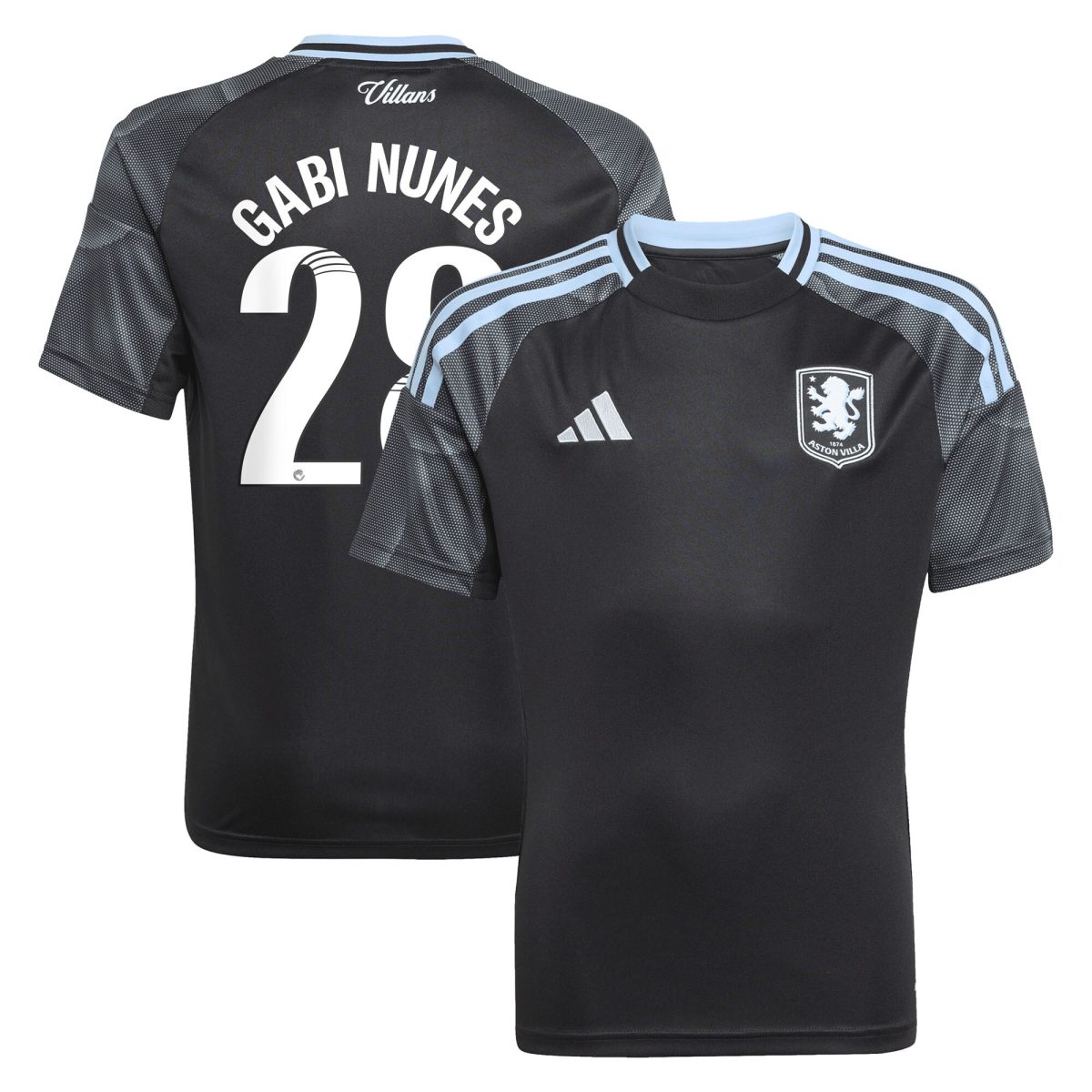 aston villa adidas wsl away shirt 2025-26 – kids with gabi nunes 28 printing Collection | Aston Villa Fan Shop