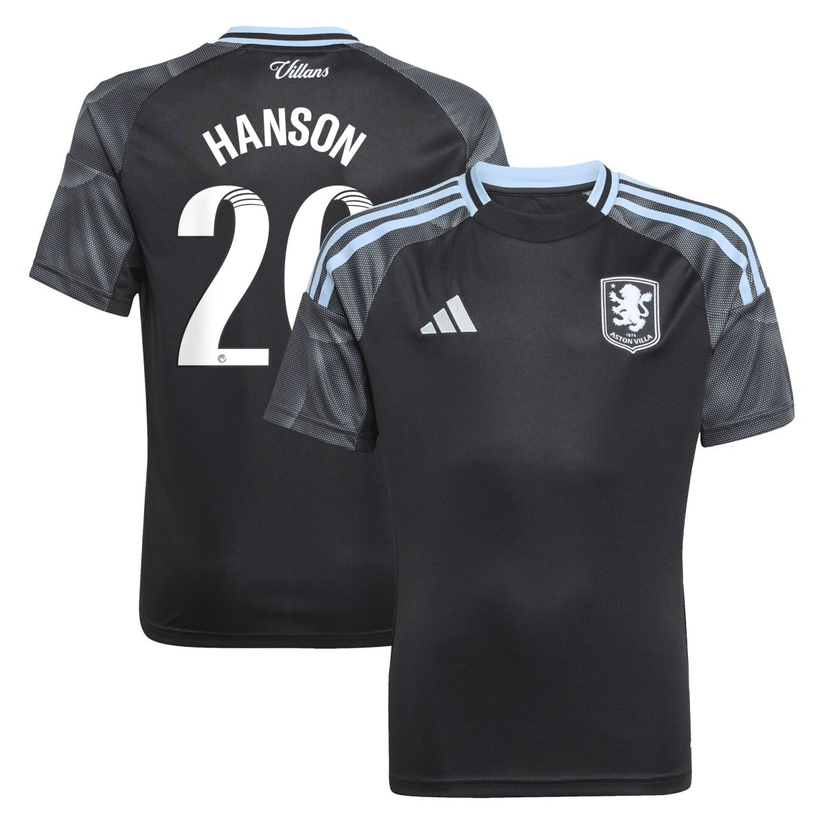aston villa adidas wsl away shirt 2025-26 – kids with hanson 20 printing Collection | Aston Villa Fan Shop