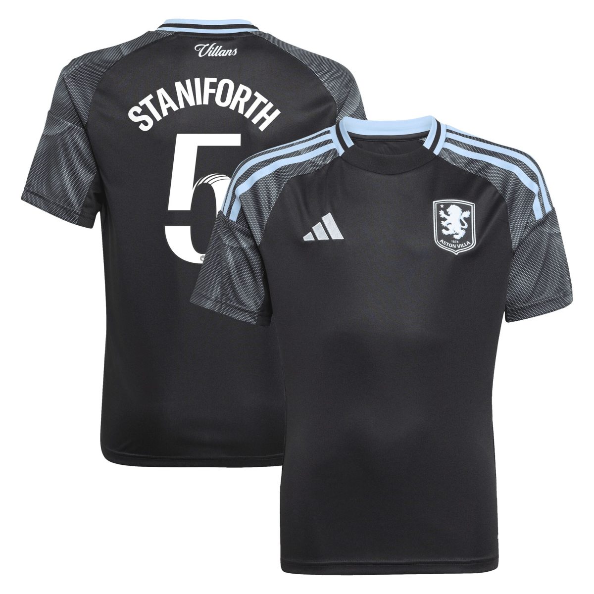 aston villa adidas wsl away shirt 2025-26 – kids with staniforth 5 printing Collection | Aston Villa Fan Shop