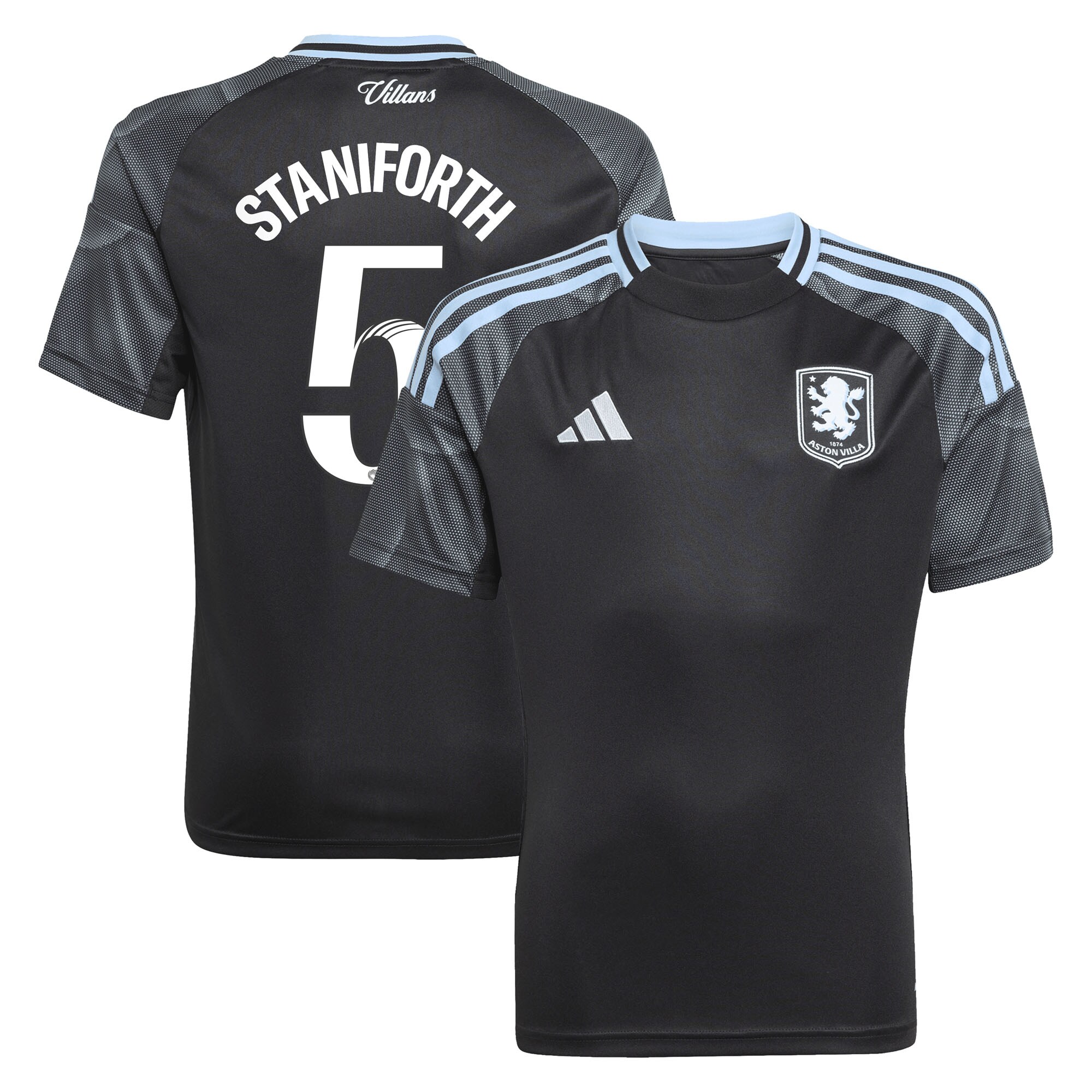 aston villa adidas wsl away shirt 2025-26 – kids with staniforth 5 printing Collection | Aston Villa Fan Shop
