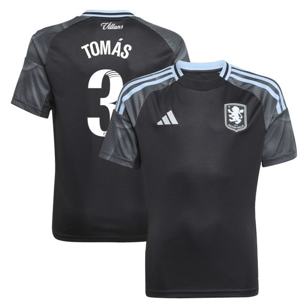 aston villa adidas wsl away shirt 2025-26 – kids with tomás 3 printing Collection | Aston Villa Fan Shop