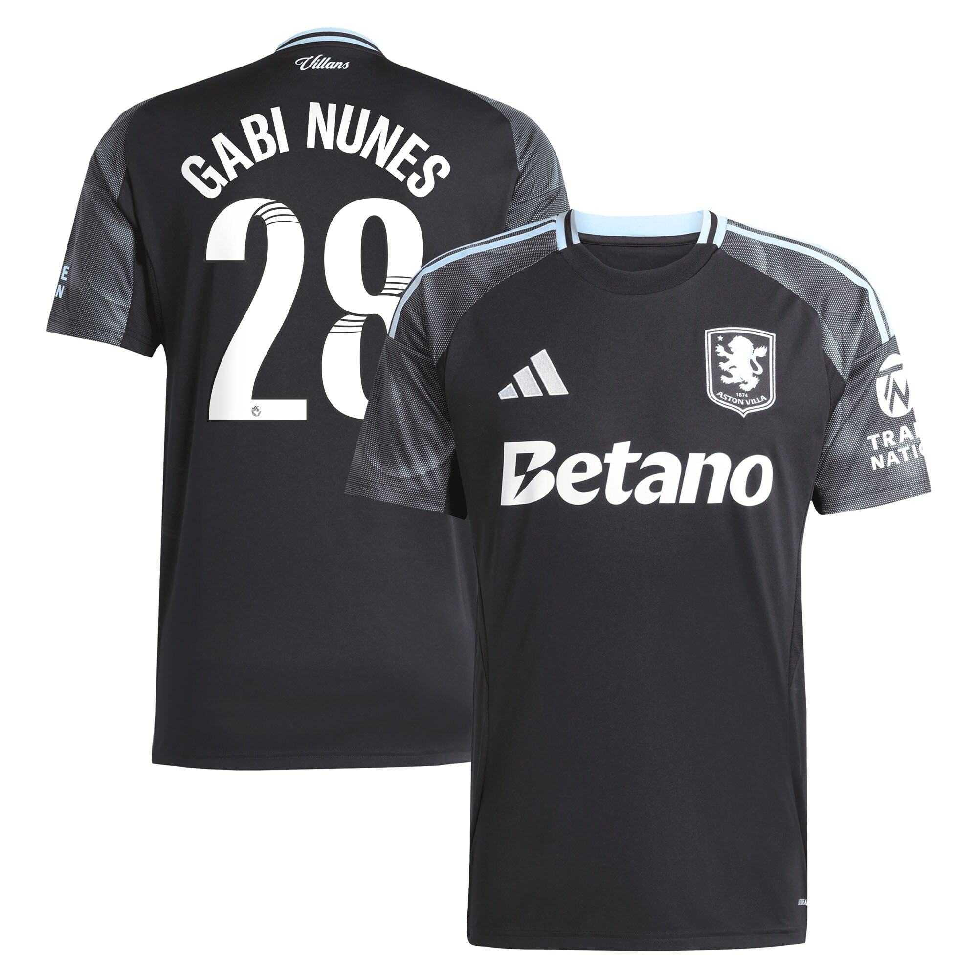 aston villa adidas wsl away shirt 2025-26 with gabi nunes 28 printing Collection | Aston Villa Fan Shop