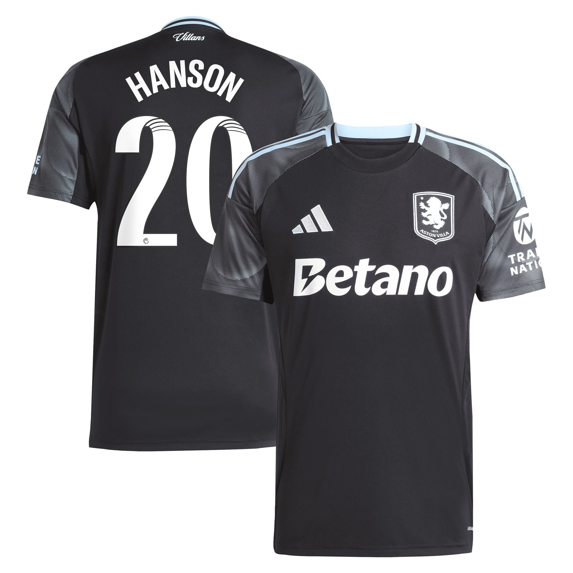 aston villa adidas wsl away shirt 2025-26 with hanson 20 printing Collection | Aston Villa Fan Shop