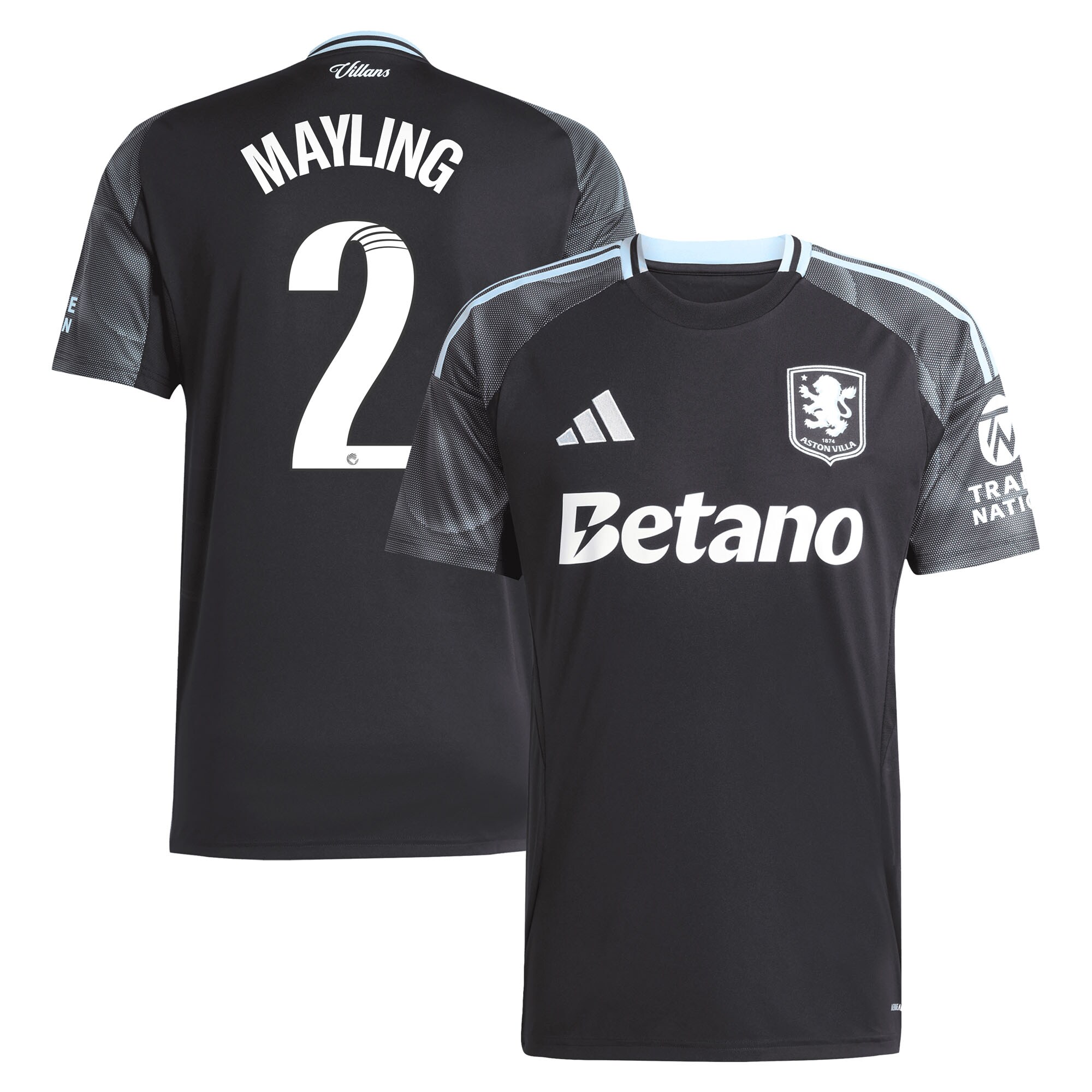 aston villa adidas wsl away shirt 2025-26 with mayling 2 printing Collection | Aston Villa Fan Shop