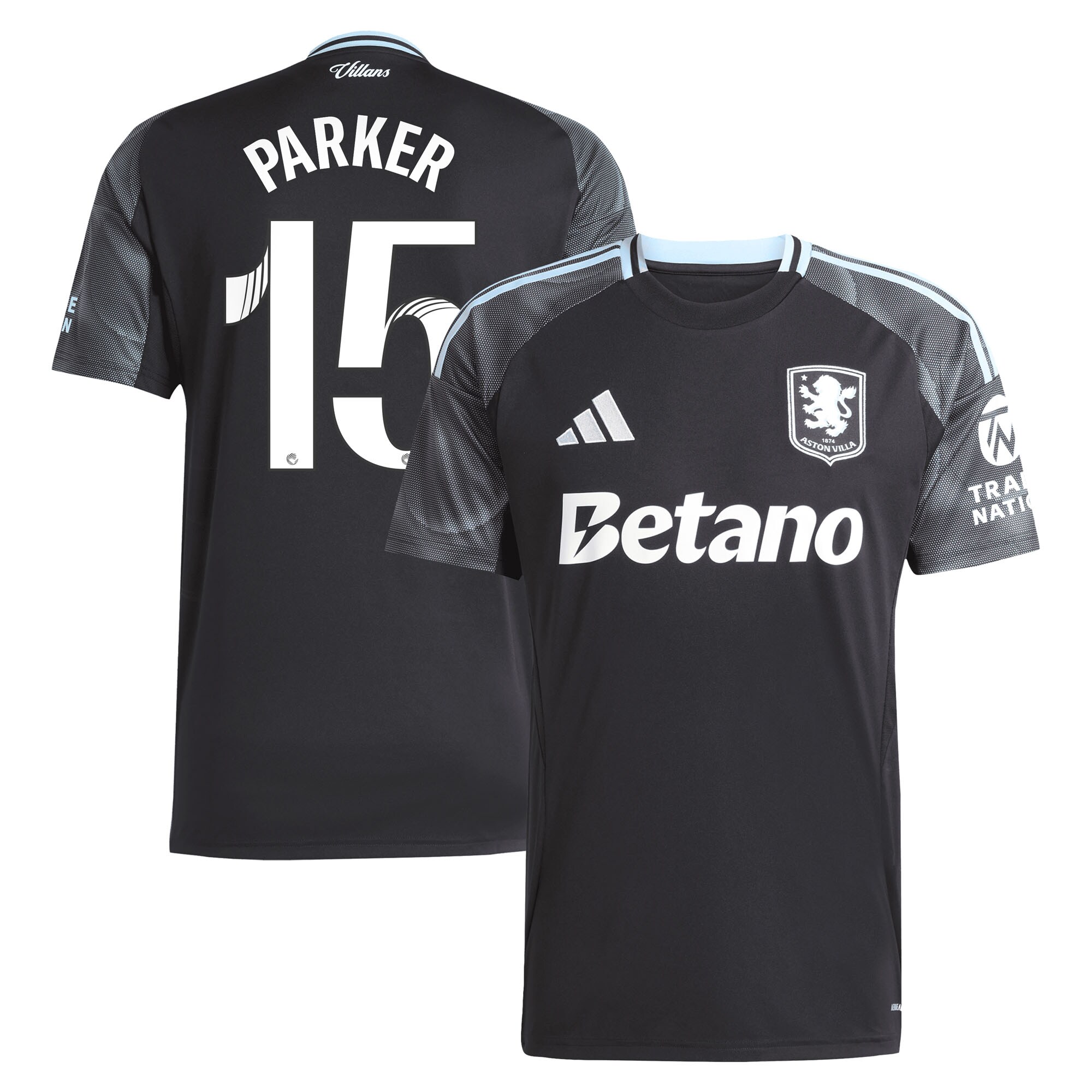aston villa adidas wsl away shirt 2025-26 with parker 15 printing Collection | Aston Villa Fan Shop