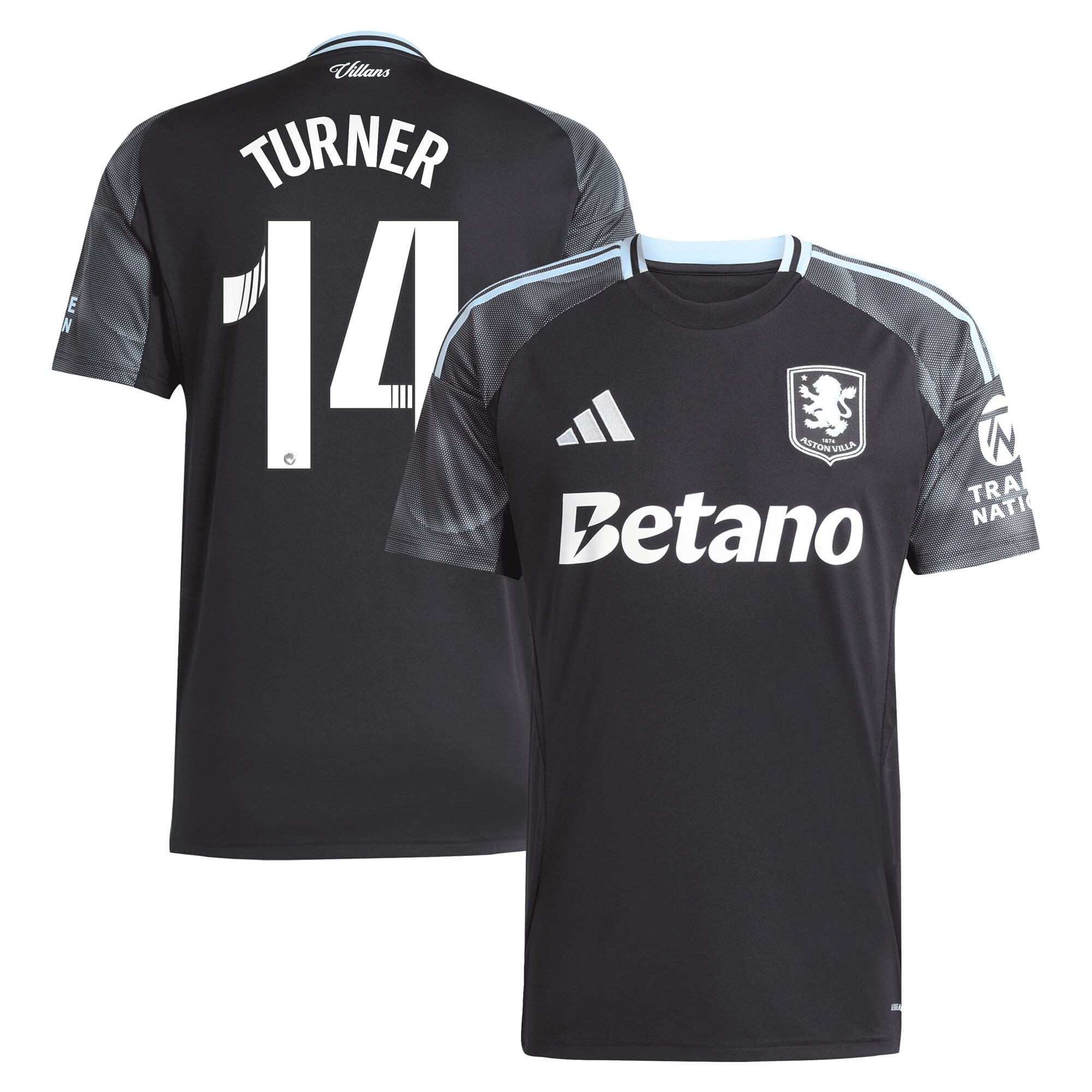 aston villa adidas wsl away shirt 2025-26 with turner 14 printing Collection | Aston Villa Fan Shop