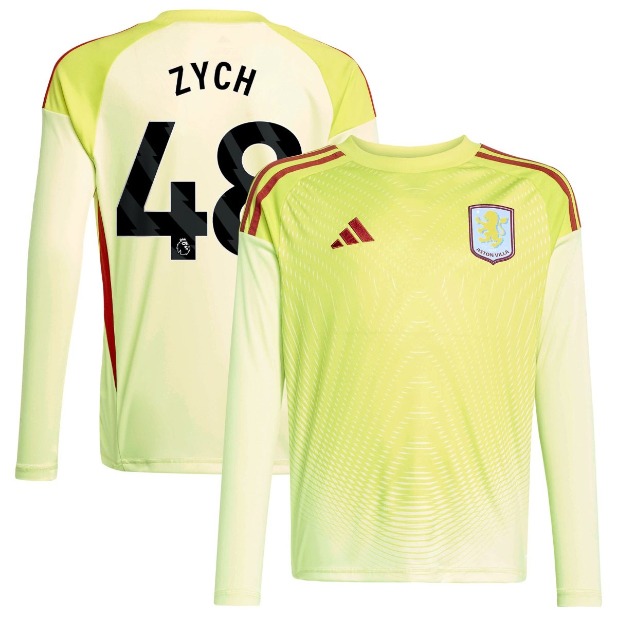 aston villa away goalkeeper shirt 2025-26 – kids with zych 48 printing Collection | Aston Villa Fan Shop