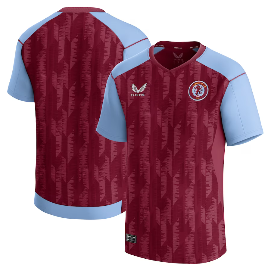 aston villa castore home shirt 2023-24 – kids with custom printing Collection | Aston Villa Fan Shop