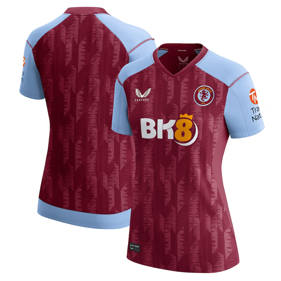 aston villa castore home shirt 2023-24 – womens with custom printing Collection | Aston Villa Fan Shop