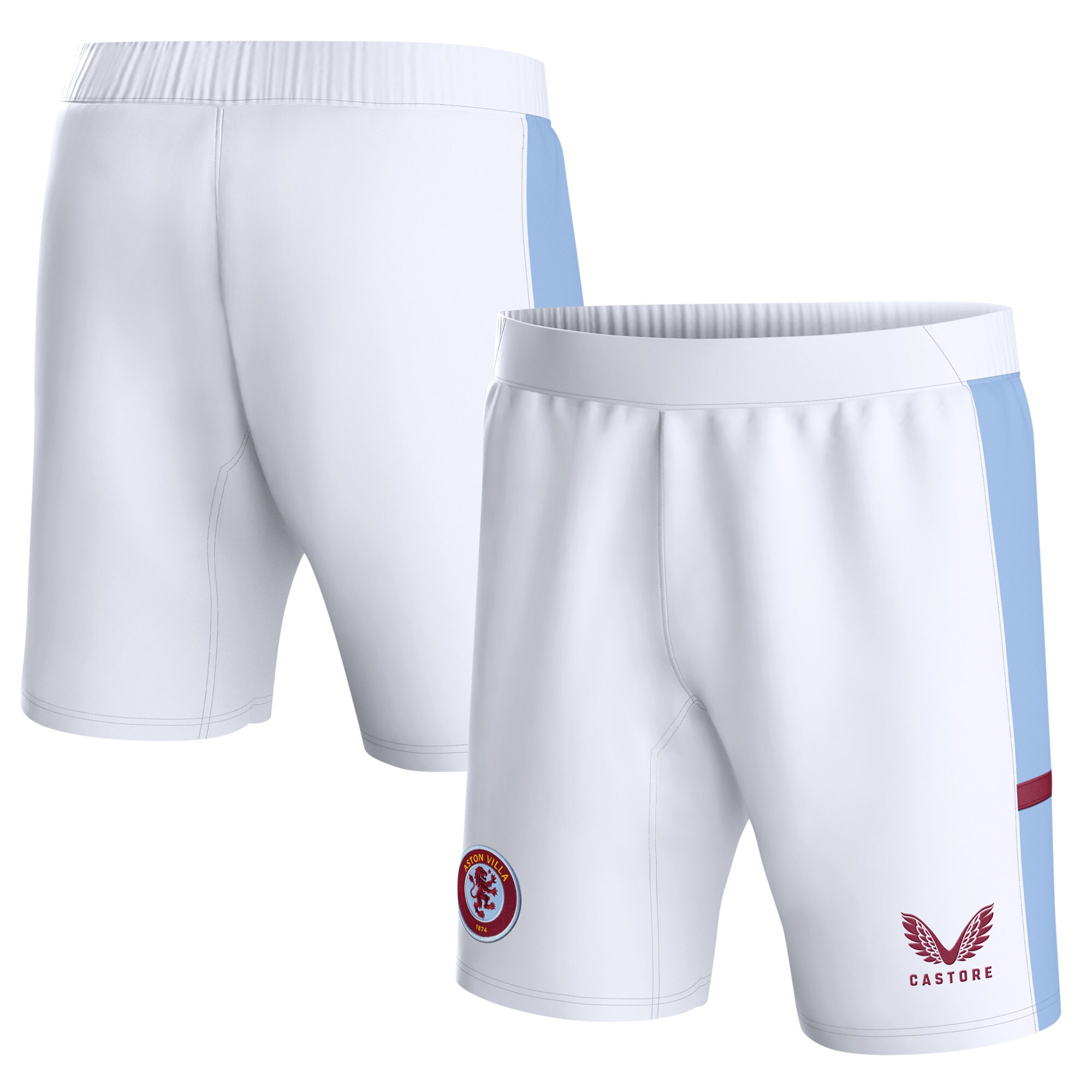 aston villa castore home shorts 2023-24 – kids with custom printing Collection | Aston Villa Fan Shop