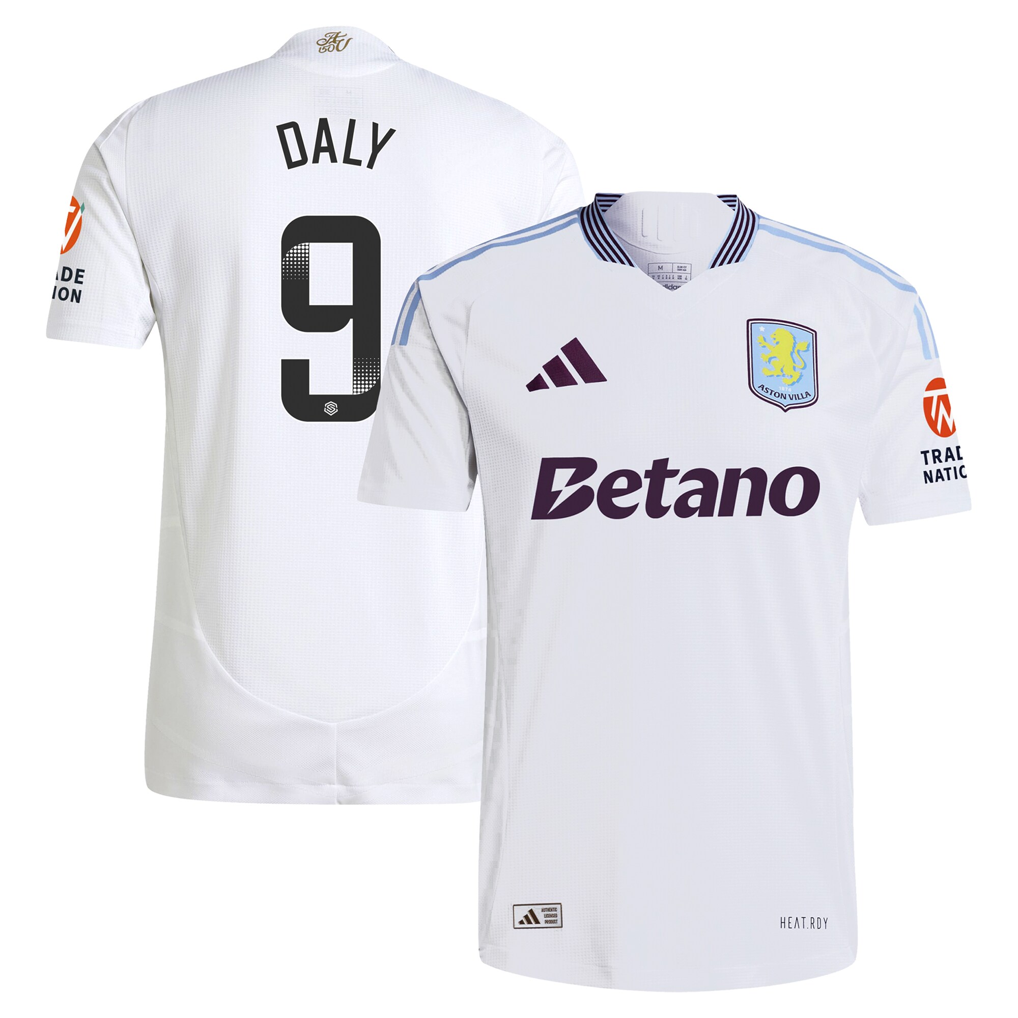 aston villa wsl adidas away authentic shirt 2024-25 with daly 9 printing Collection | Aston Villa Fan Shop