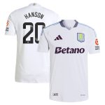 aston villa wsl adidas away authentic shirt 2024-25 with hanson 20 printing Collection | Aston Villa Fan Shop