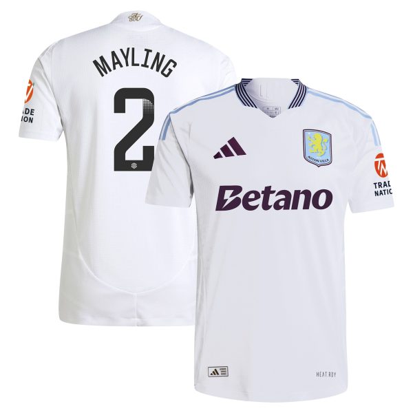 aston villa wsl adidas away authentic shirt 2024-25 with mayling 2 printing Collection | Aston Villa Fan Shop