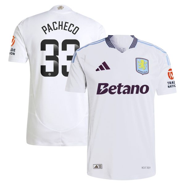 aston villa wsl adidas away authentic shirt 2024-25 with pacheco 33 printing Collection | Aston Villa Fan Shop