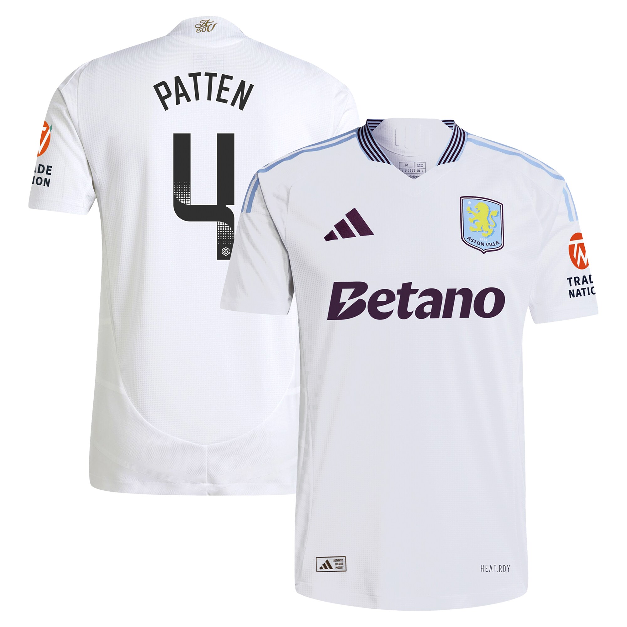 aston villa wsl adidas away authentic shirt 2024-25 with patten 4 printing Collection | Aston Villa Fan Shop