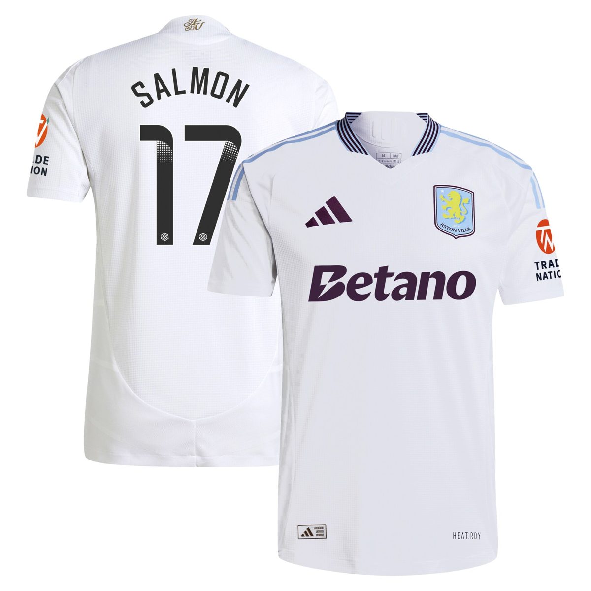 aston villa wsl adidas away authentic shirt 2024-25 with salmon 17 printing Collection | Aston Villa Fan Shop