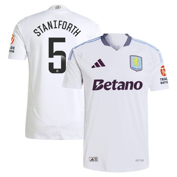 aston villa wsl adidas away authentic shirt 2024-25 with staniforth 5 printing Collection | Aston Villa Fan Shop