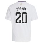 aston villa wsl adidas away shirt 2024-25 – kids with hanson 20 printing Collection | Aston Villa Fan Shop
