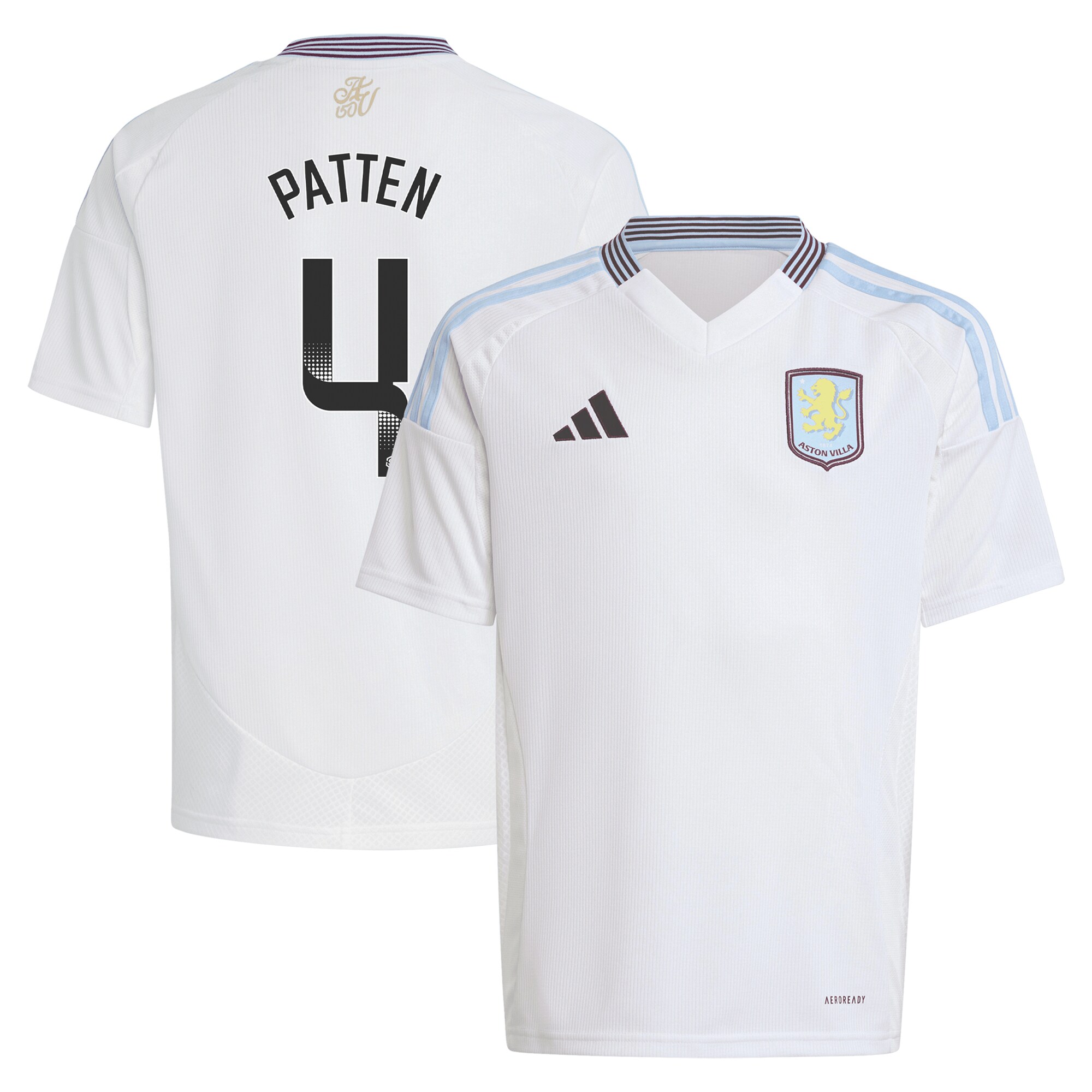aston villa wsl adidas away shirt 2024-25 – kids with patten 4 printing Collection | Aston Villa Fan Shop