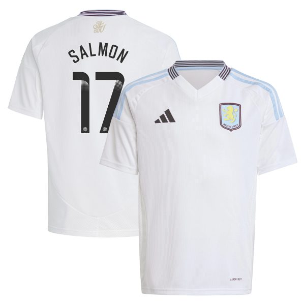 aston villa wsl adidas away shirt 2024-25 – kids with salmon 17 printing Collection | Aston Villa Fan Shop