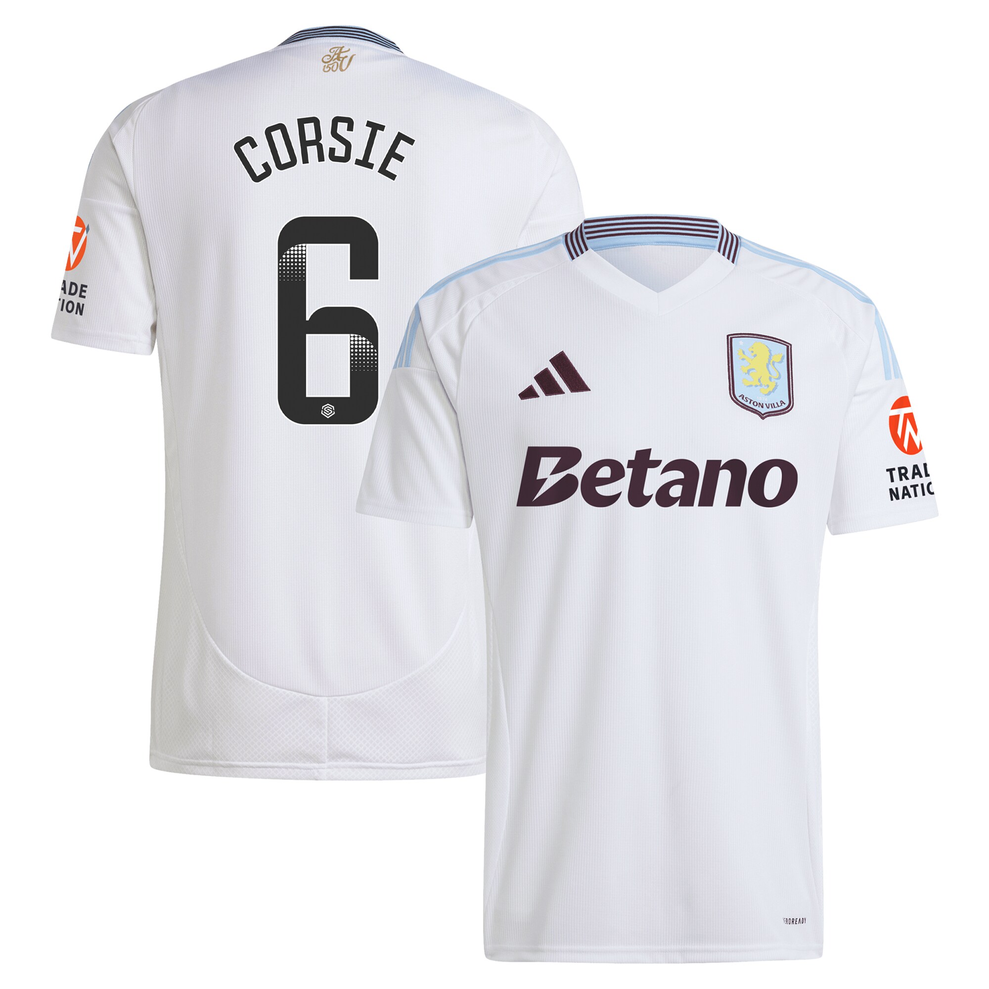 aston villa wsl adidas away shirt 2024-25 with corsie 6 printing Collection | Aston Villa Fan Shop