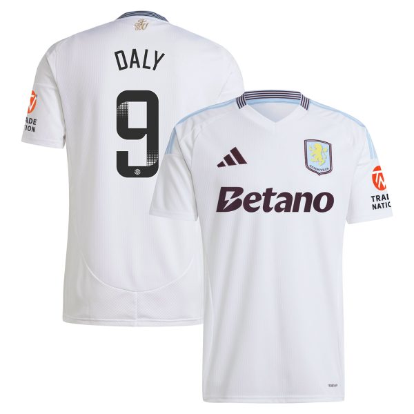 aston villa wsl adidas away shirt 2024-25 with daly 9 printing Collection | Aston Villa Fan Shop