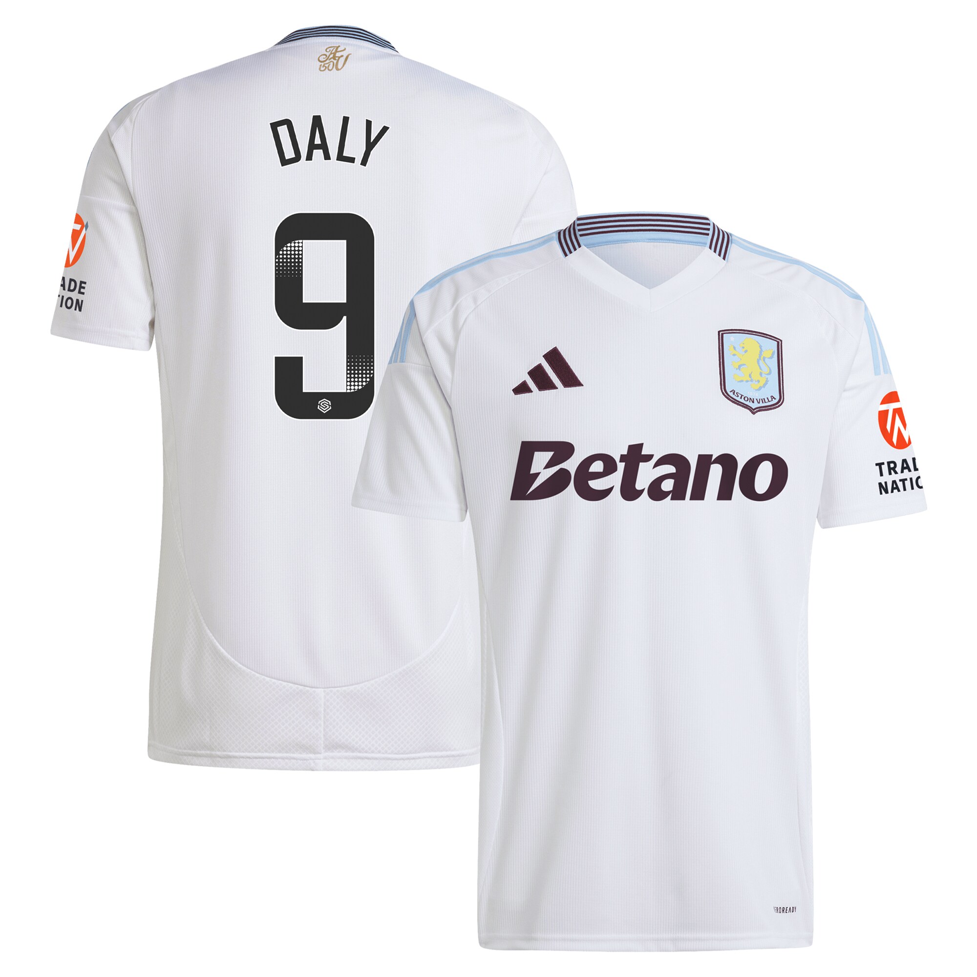 aston villa wsl adidas away shirt 2024-25 with daly 9 printing Collection | Aston Villa Fan Shop