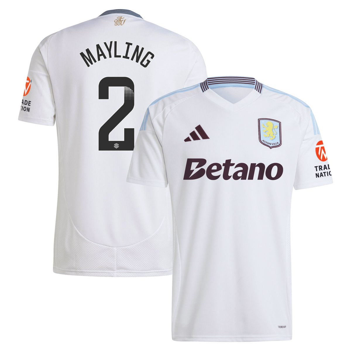 aston villa wsl adidas away shirt 2024-25 with mayling 2 printing Collection | Aston Villa Fan Shop