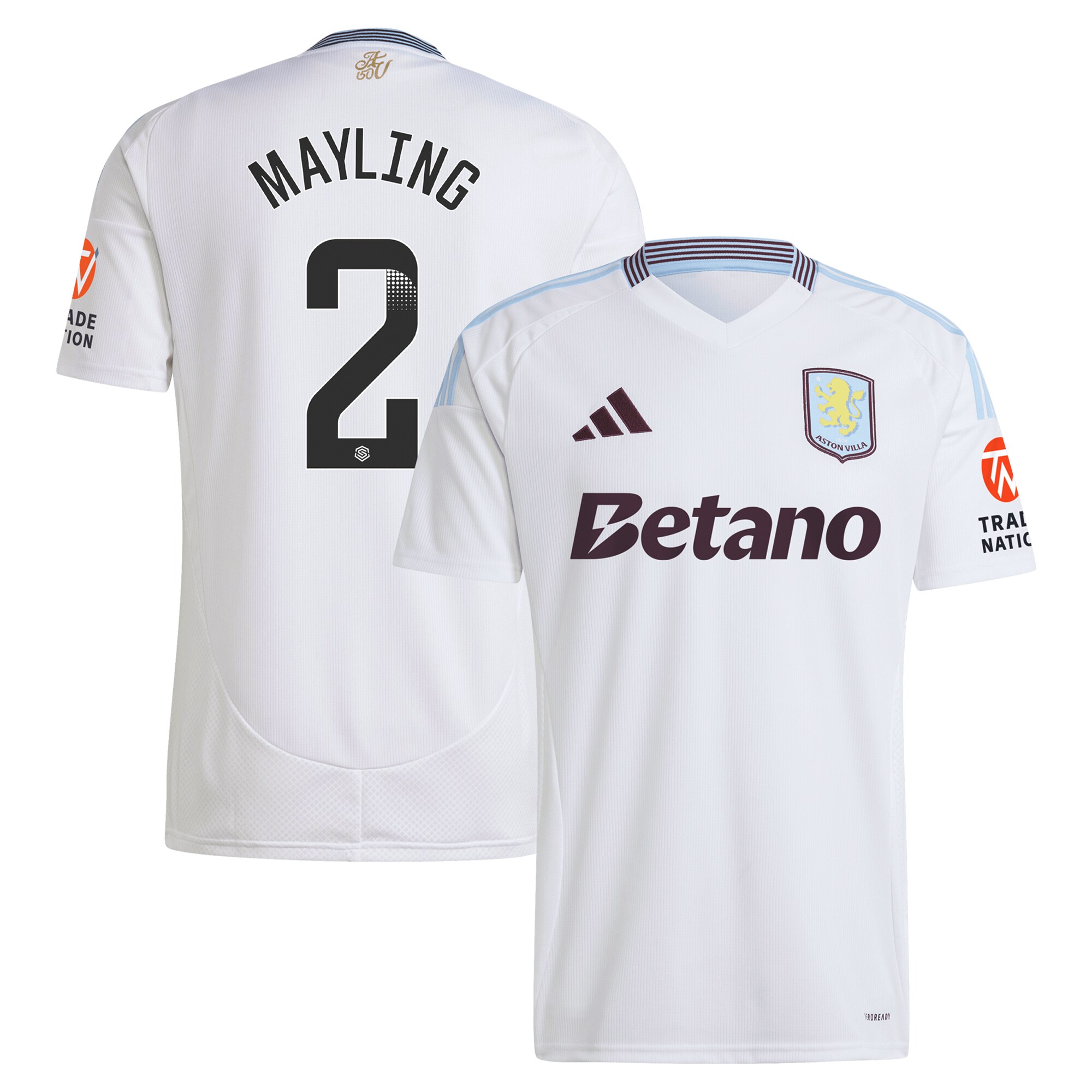 aston villa wsl adidas away shirt 2024-25 with mayling 2 printing Collection | Aston Villa Fan Shop