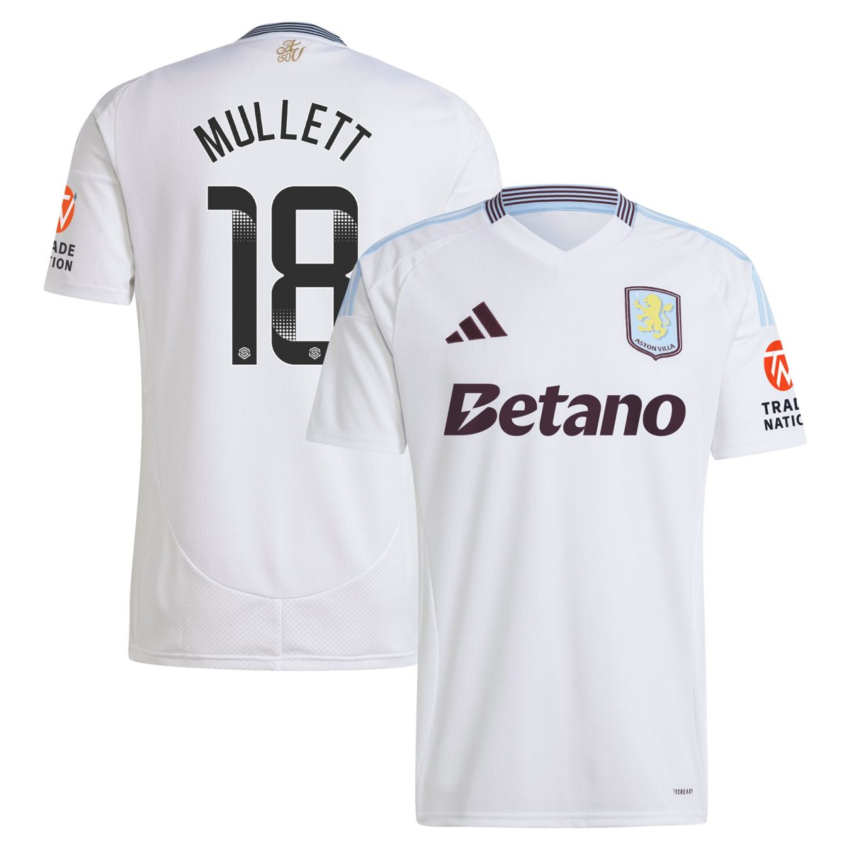aston villa wsl adidas away shirt 2024-25 with mullett 18 printing Collection | Aston Villa Fan Shop