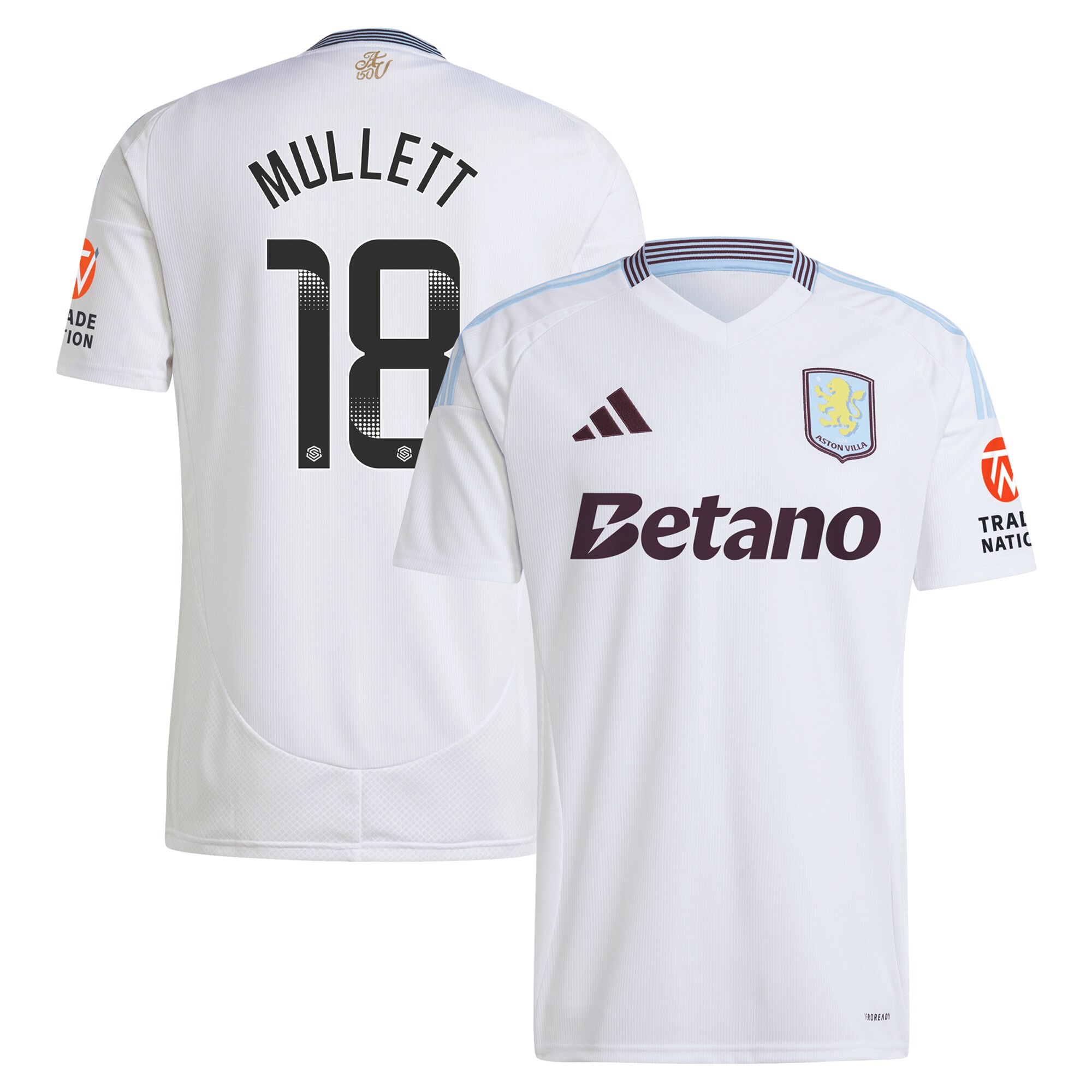 aston villa wsl adidas away shirt 2024-25 with mullett 18 printing Collection | Aston Villa Fan Shop