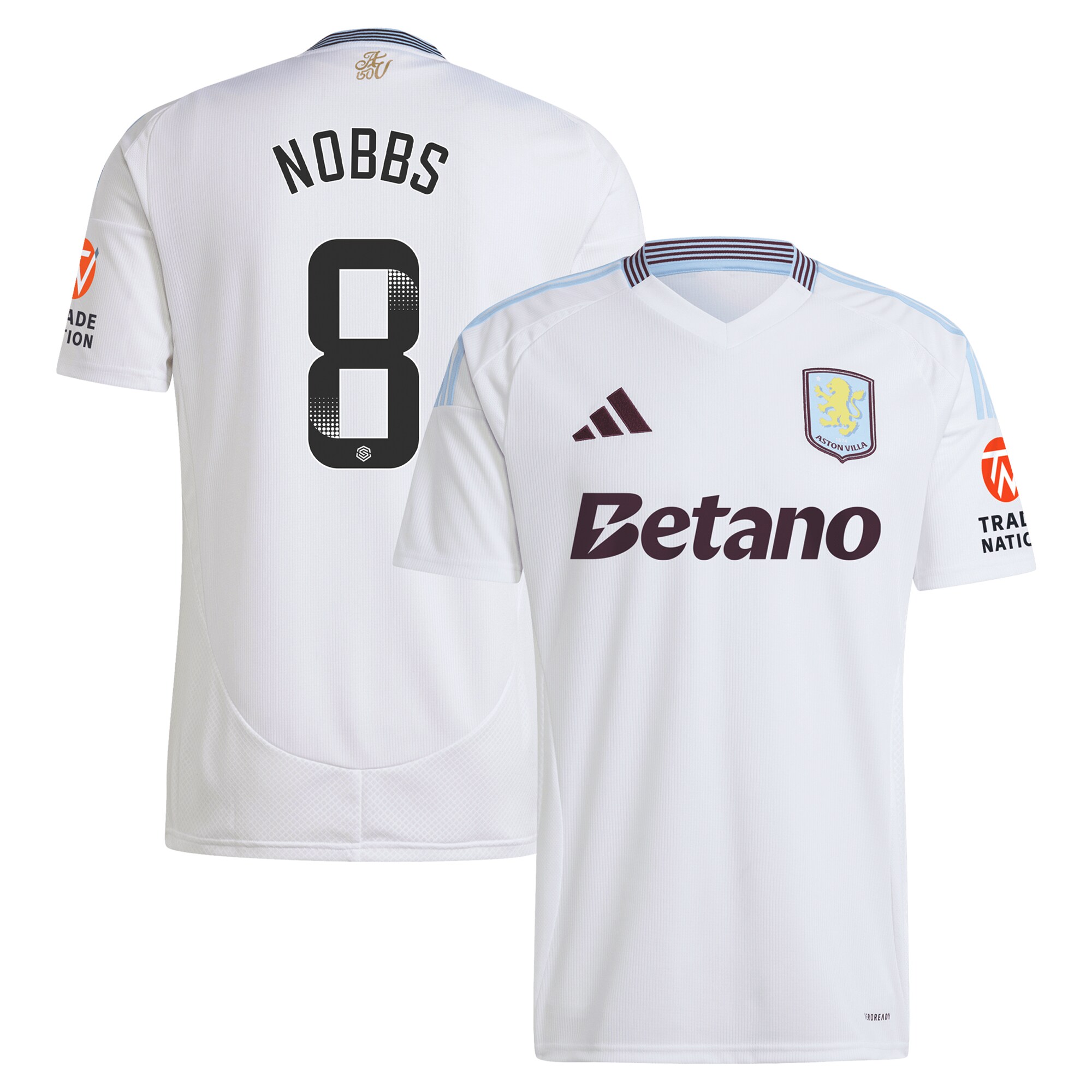 aston villa wsl adidas away shirt 2024-25 with nobbs 8 printing Collection | Aston Villa Fan Shop