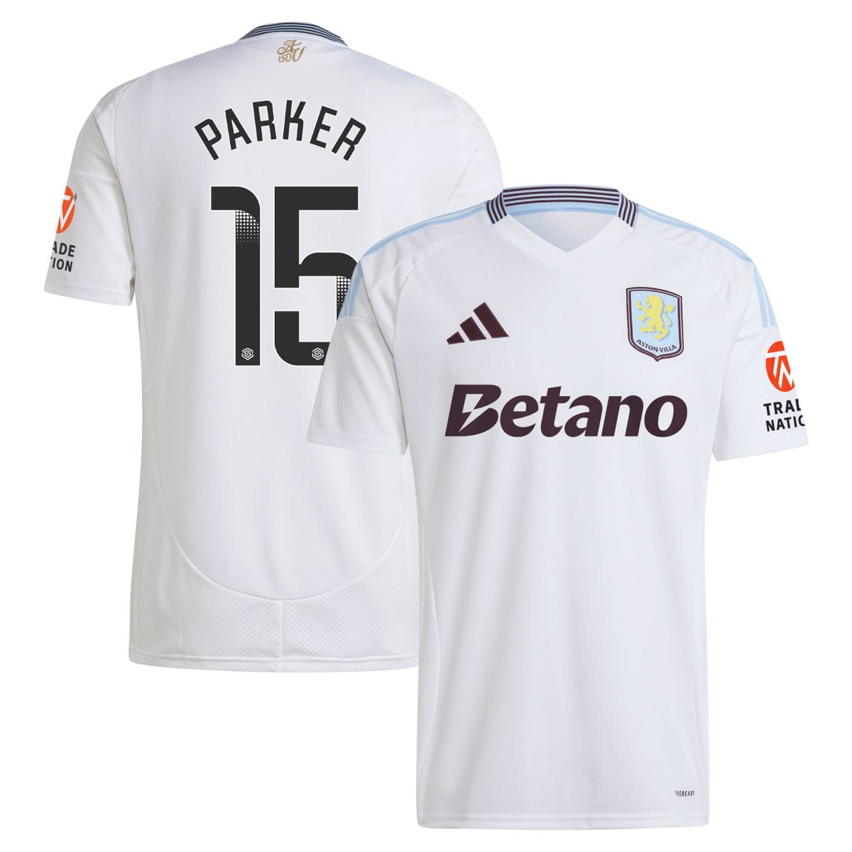 aston villa wsl adidas away shirt 2024-25 with parker 15 printing Collection | Aston Villa Fan Shop