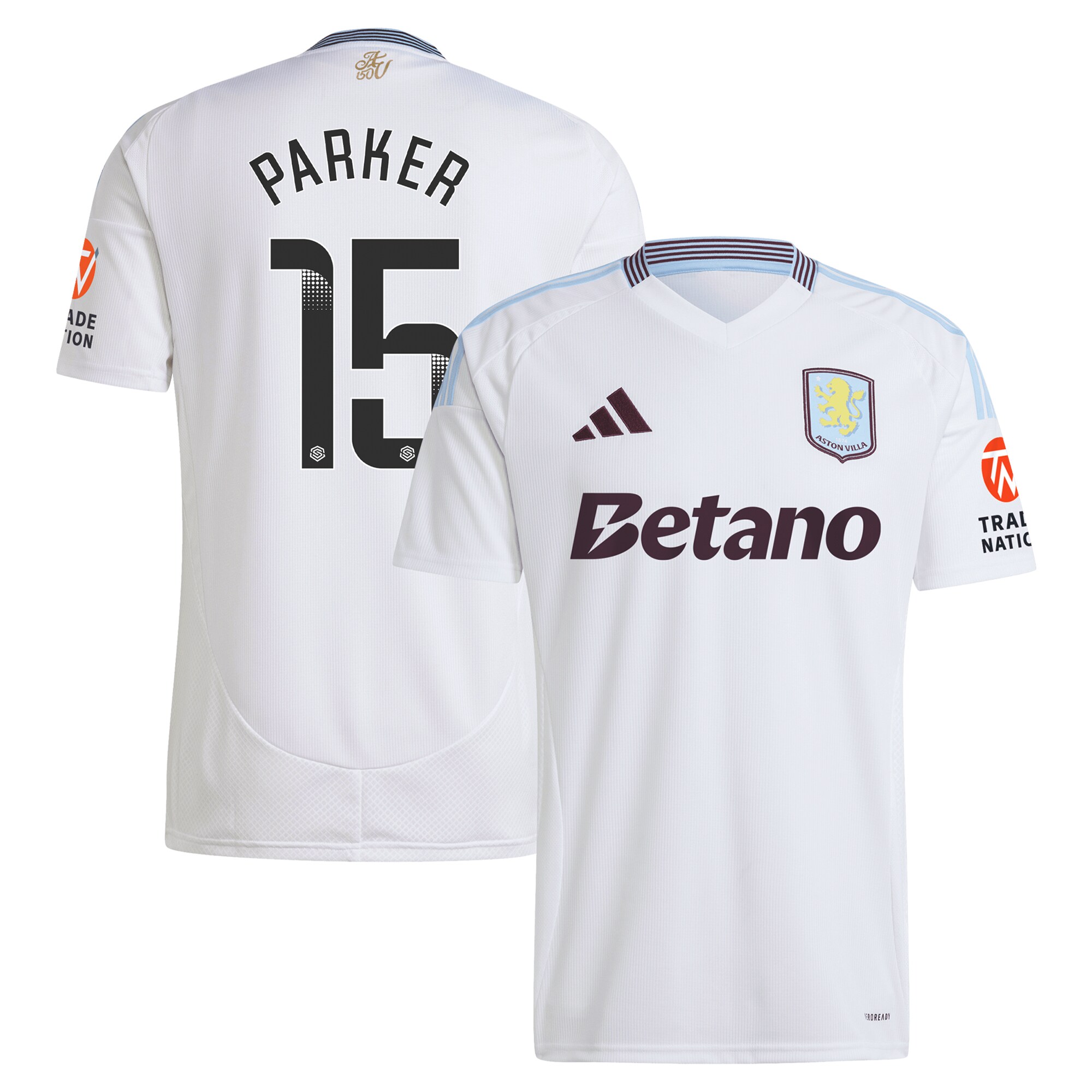aston villa wsl adidas away shirt 2024-25 with parker 15 printing Collection | Aston Villa Fan Shop